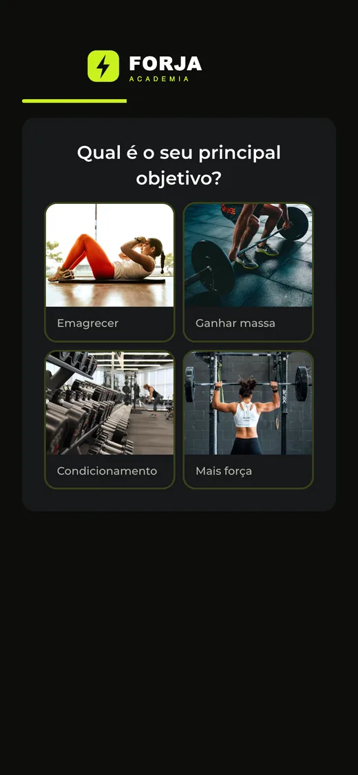 Pergunta com opções em fotos